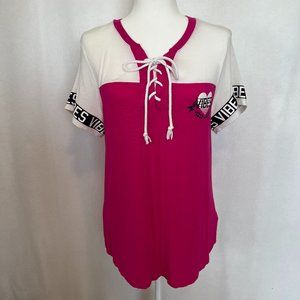 Juniors No Boundaries Lace up Jersey Style Tee